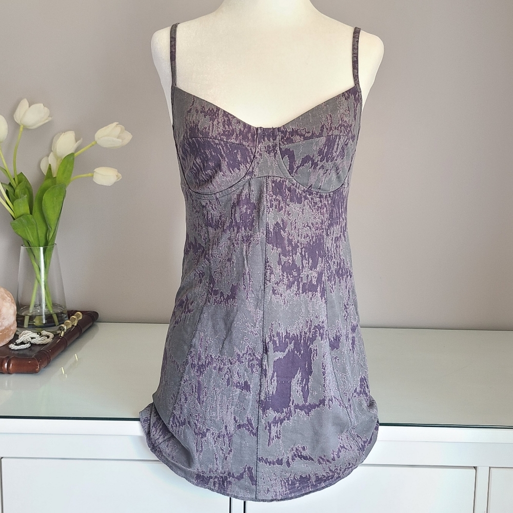 Aritzia Wilfred Long Charcoal Grey Cami